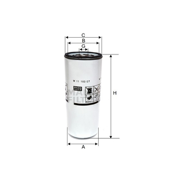 Маслын шүүр Long Life MANN-FILTER W 11 102/27